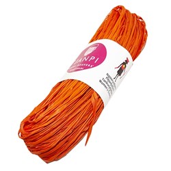 Rainbow Coloured Raffia 25g Orange_2